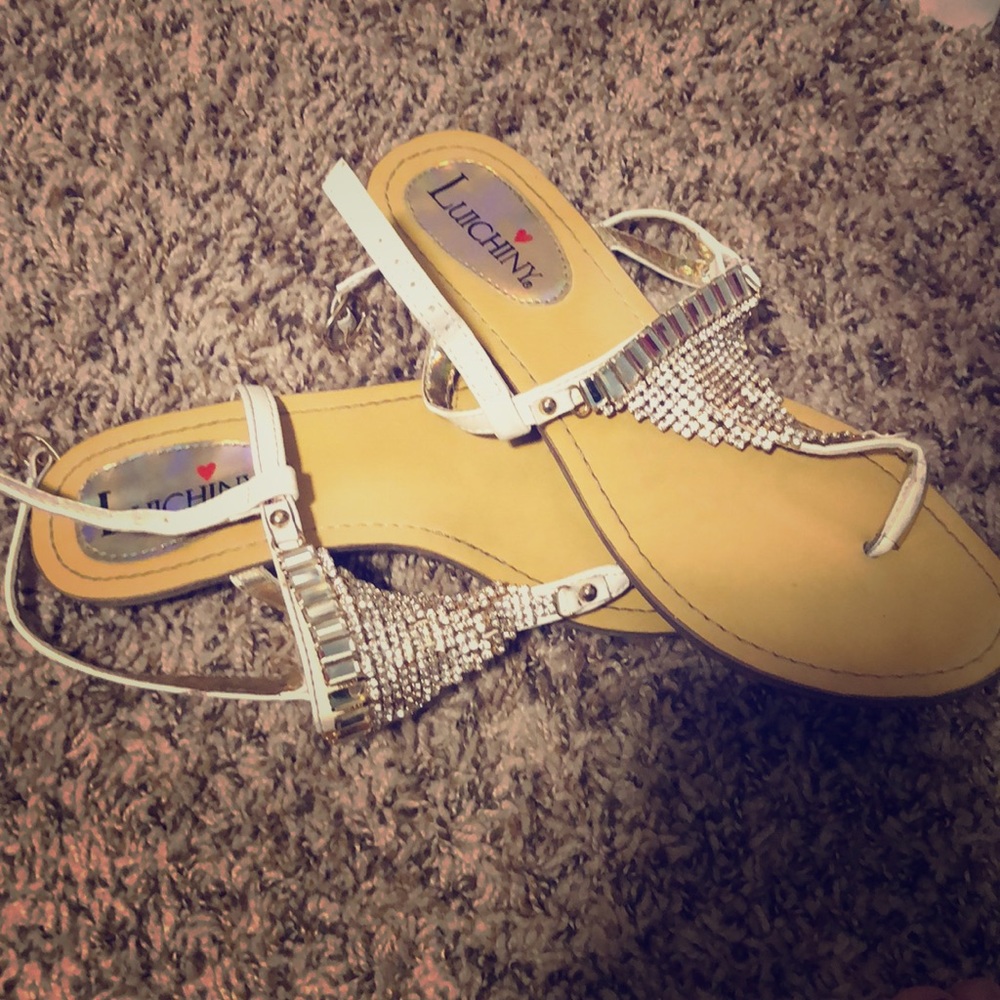 White sandals